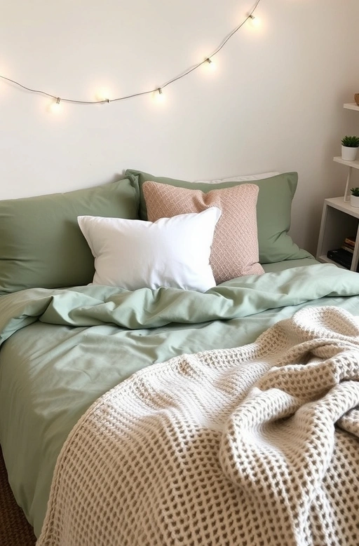 Sage Green Dorm Room