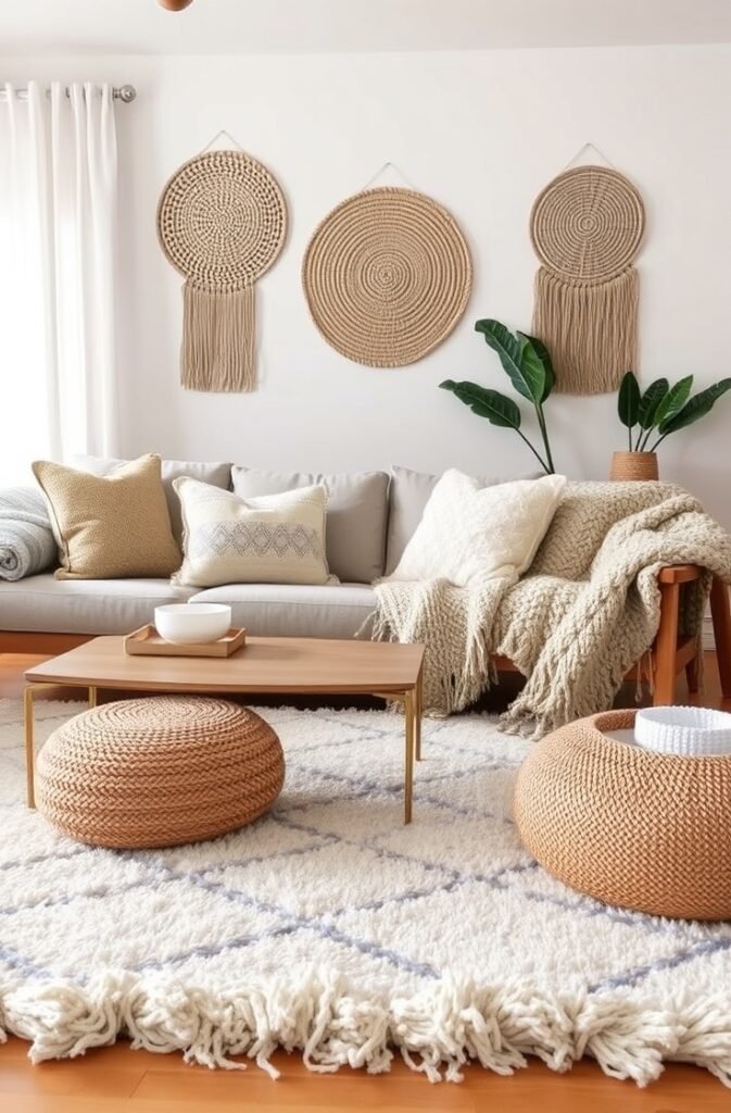 layered textures living room ideas
