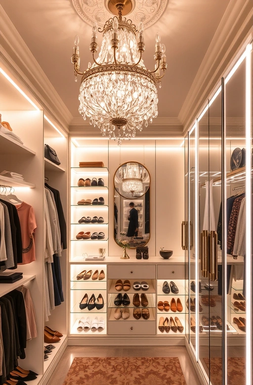 Custom Lighting closet