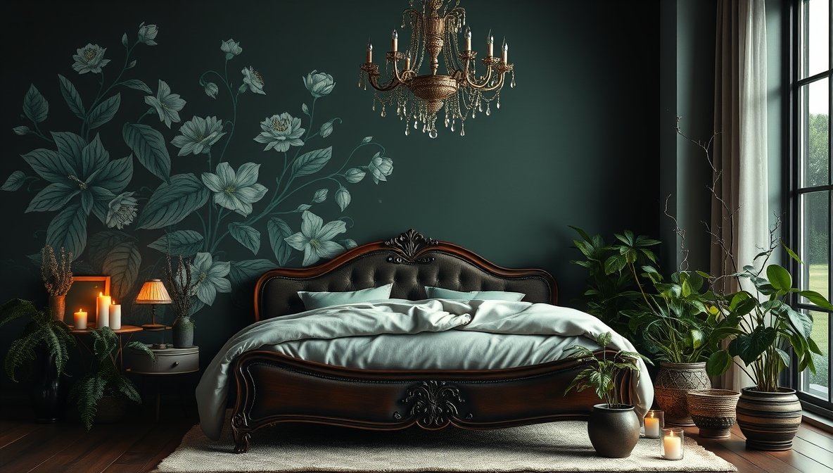 Unique Botanical Moody Bedroom Ideas