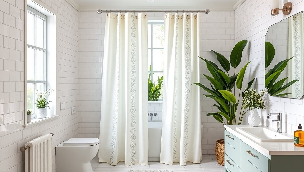 Stylish Bathroom Curtain Ideas