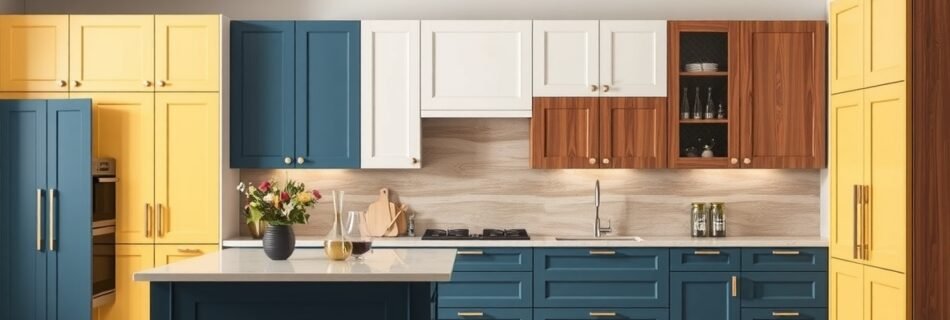 Stylish and Unique Kitchen Cabinets Colour Ideas